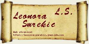 Leonora Smrekić vizit kartica